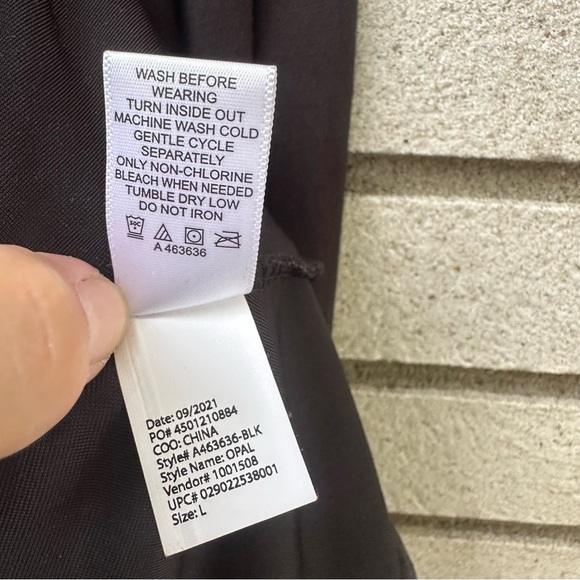 LOGO Lavish by Lori Goldstein Black Velvet Jacquard Mock Neck Tunic Top L - Picture 4 of 9